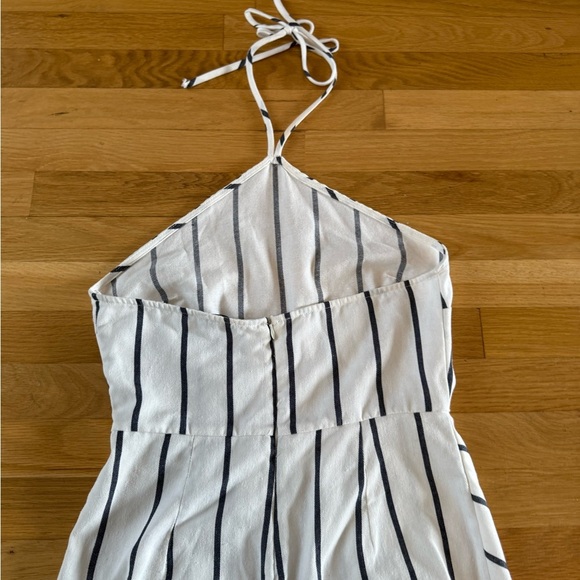 Aqua Bloomingdale's Womens Halter Top Striped Romper size medium size worn once - Picture 10 of 11
